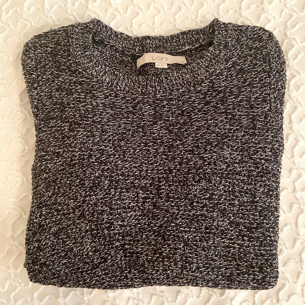 Loft Black and White Sweater